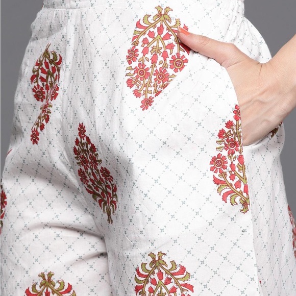 Libas Printed Cotton Straight Kurta with Palazzos & Dupatta | NWOT - Picture 8 of 17